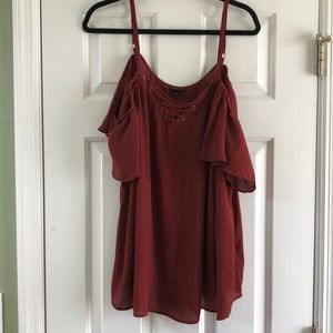 Torrid cold shoulder blouse